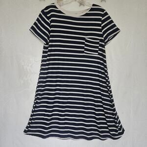 Try This XLarge French Stripe Tshirt Dress Nautical Parisian Coastal Cruisewear
